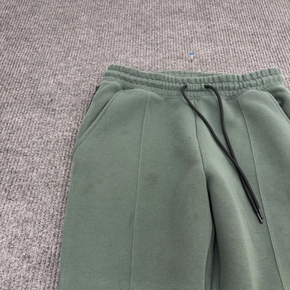 Nike Sweatpants Men M Green Cotton Blend Pintuck Cuffed Jogger Sporty Athleisure